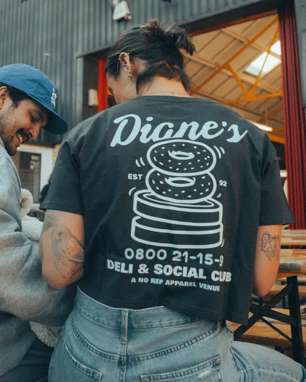 Dianes Bagels Crop Tee