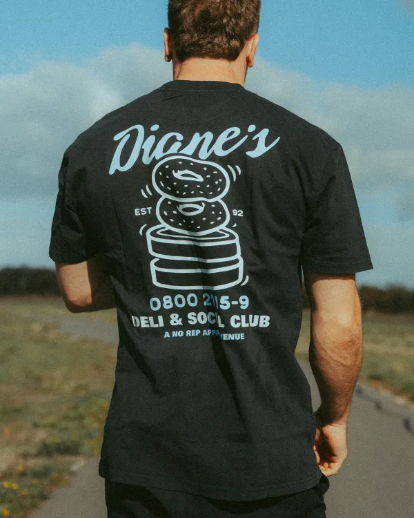 Dianes Bagels Oversized Tee Black Unisex